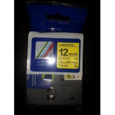 Brother P TOUCHE TAPE TZ-231 BLACK ON YELLOW 12MM